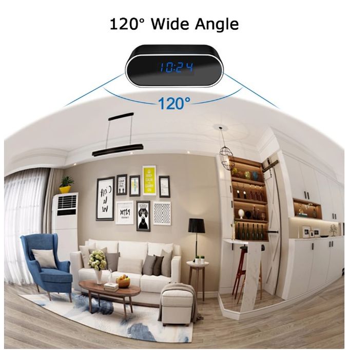 【超優惠】時尚電子鐘造型無線網路攝影機  WIFI 1080P 帶夜視 送64G記憶卡
