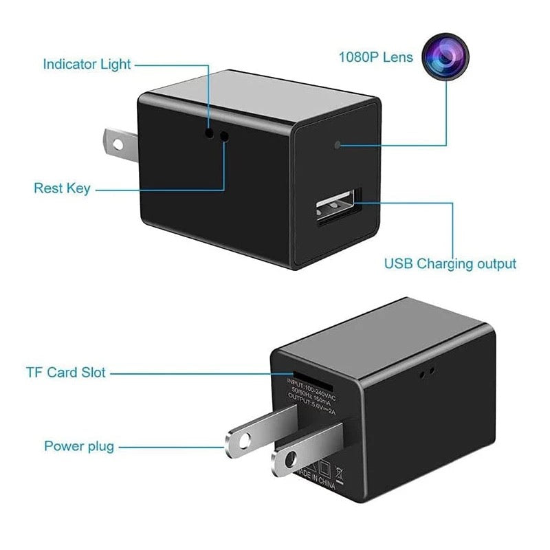 USB插頭充電密錄攝影機 WiFi手機移動網絡遠程監控 送64G記憶卡