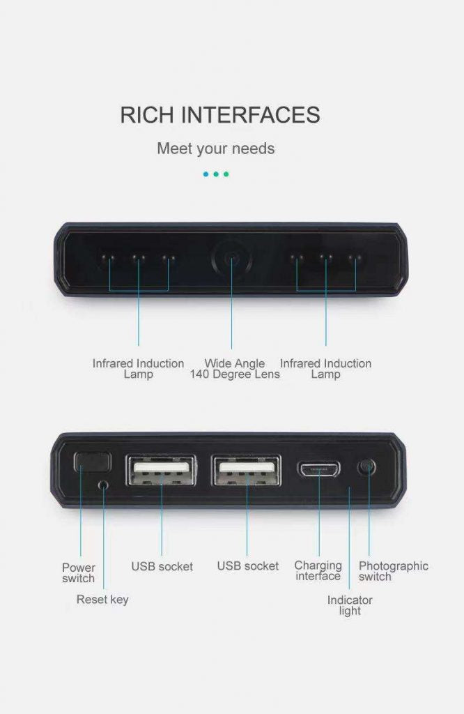H15P偽裝行動電源攝影機 無痕夜視鏡頭 自帶WiFi遠端監控 送64G記憶卡